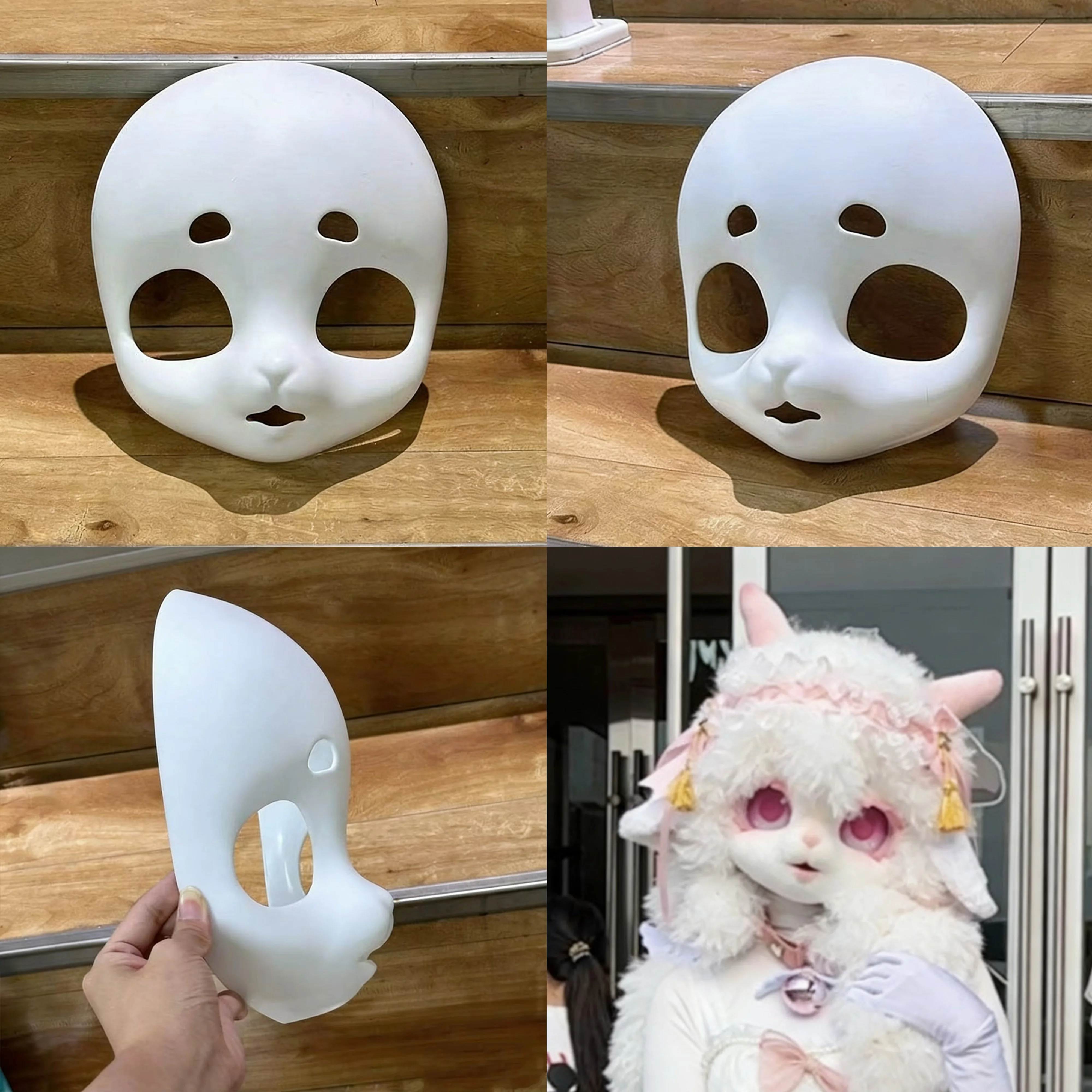 

Маска-основа для кигуруми, костюм-зверь, легкая маска-череп из серии Beast Fury, милый череп