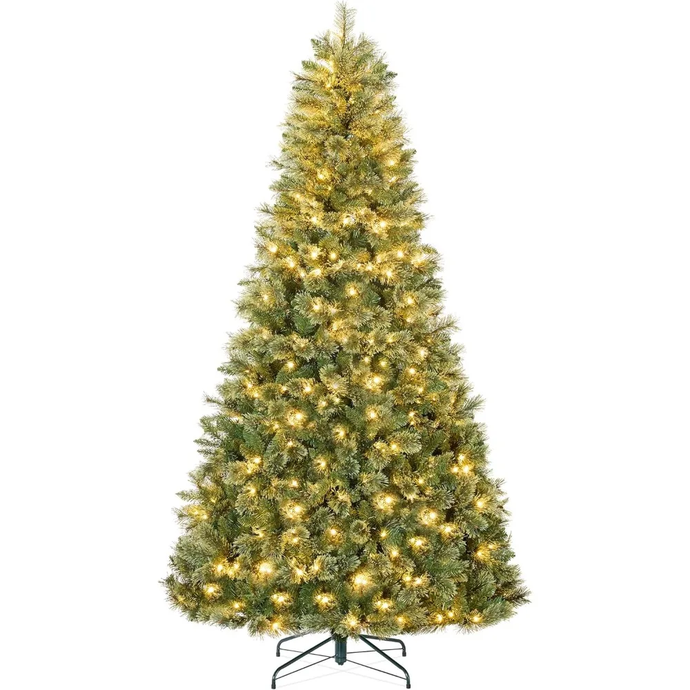 

Best Choice Products 7.5ft Pre-Lit Cashmere Christmas Tree, Premium Artificial Holiday Decor w/Cordless Connection, 2-in-1 LED L