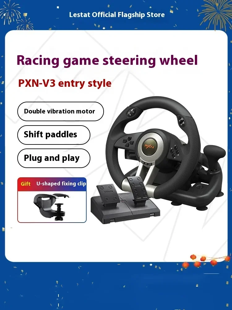 PXN V3 PXN V3 Racing Steering Wheel 180°  For PS3/PS4/Xbox One/Switch Professional Racing Gamepad PC Gamer Accessories