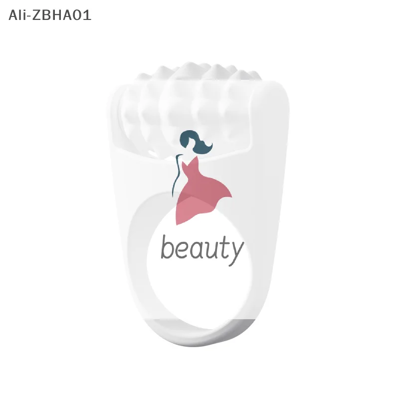 Anello bastone Strumento per la cura della bellezza Rullo per massaggio facciale portatile da viaggio/casa in silicone Massaggiatore per sollevamento facciale manuale Massaggio rotolante