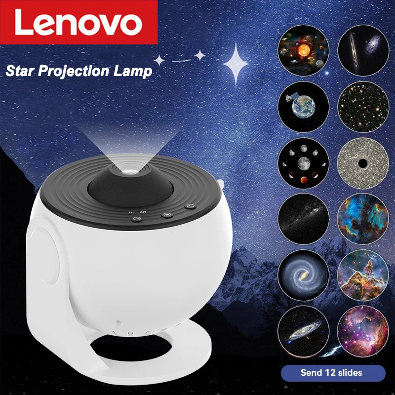 Lenovo Sky Projector 360° Night Light Galaxy Projector Starry Rotate Planetarium Lamp For Kids Bedroom Valentines Day Gift