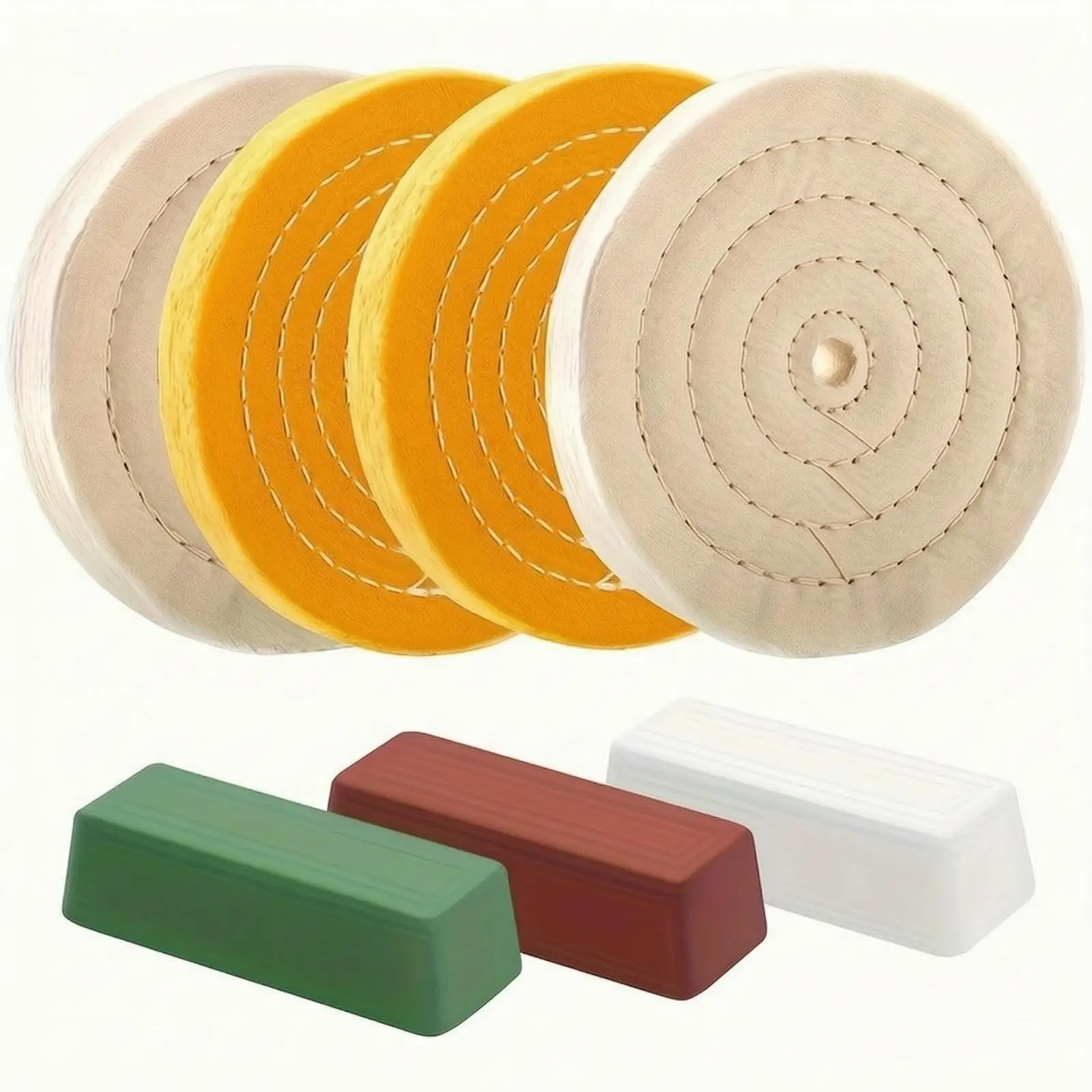 Cotton Cloth Polishing Wheel with Mounting Hole for Jade Jewelry Metal Detailing