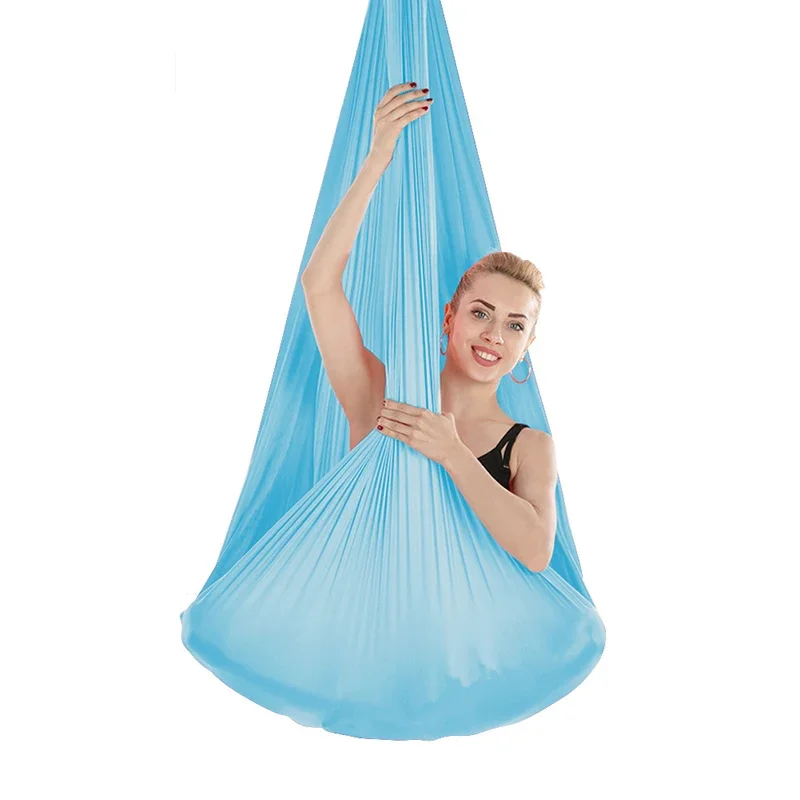 

5*2.8M High Strength Aerial Silk Yoga Hammock, Anti-Gravity Inversion Flying Yoga Swing Fabric for Home Gym Fitness Workout