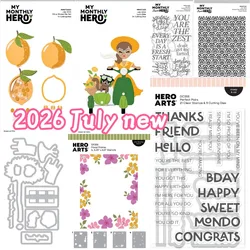 2026 July new My Monthly Super Hero Metal Cutting Die And Stamps Scrapbooking Background DIY Decoration Craft Embossing Stenci