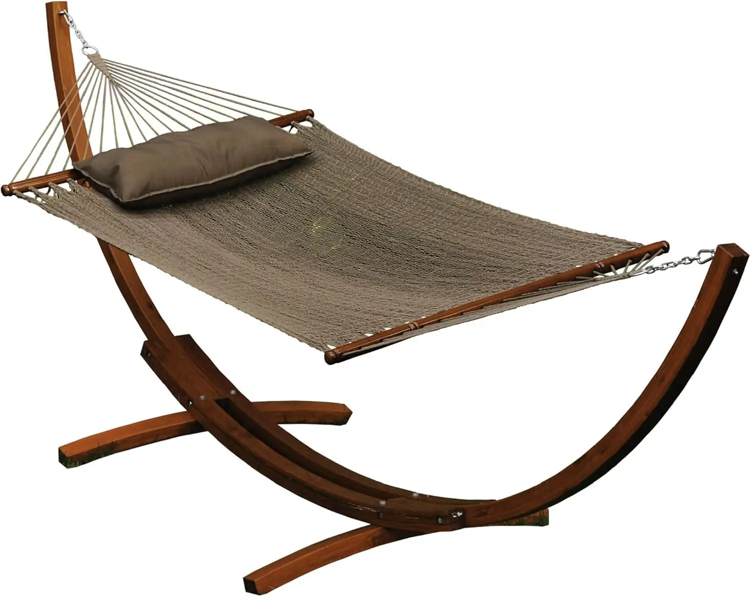 n Wooden Arc Frame Hammock, Natural