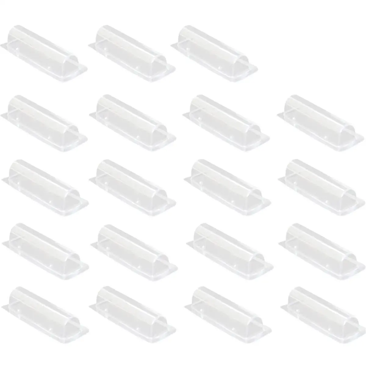 AT16 50Pcs Plastic Dome Lip Balm Money Card Holder Clear Cash Pouch Plastic Cards Domes Lip Balm Window Holder for Money Cash
