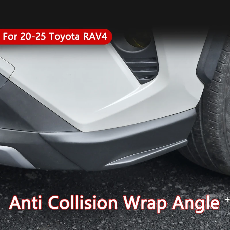 

Front Bumper Side Corner Protective Sticker ABS Front Bumper Corner Strip Trims Fit For Toyota RAV4 2020-2025 Exterior Accessory