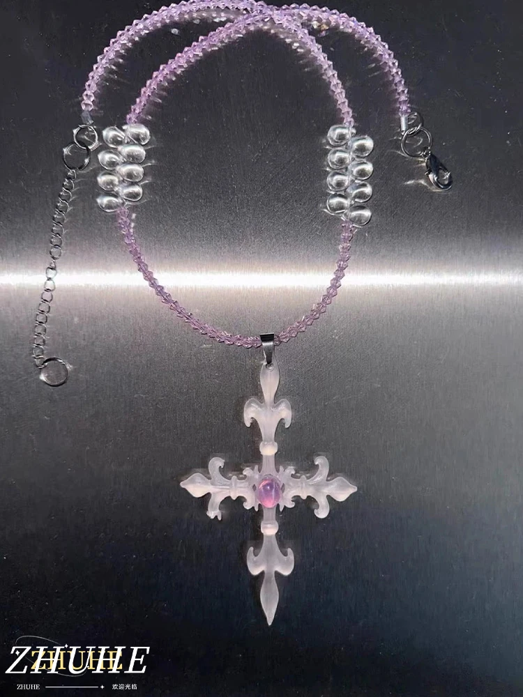 

ZHUHE The Iris Cross Necklace In The New Gothic Style Is A Jewelry Accessory For Men And Women And A Party Gift