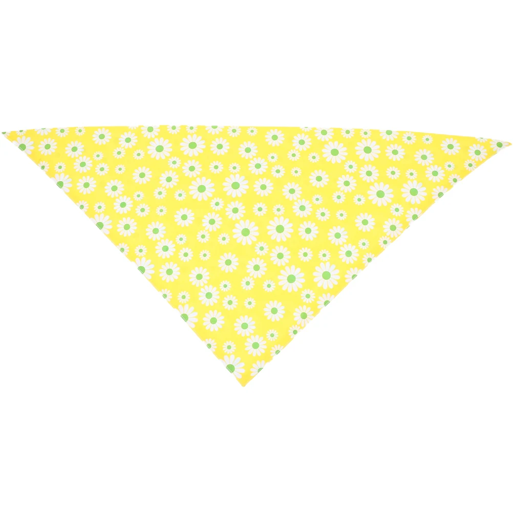 

Pet Scarf Dog Bandanas Yellow Polyester Boy Floral Holiday Triangular Bandana Decor Easy Machine Wash Pet Party Costume