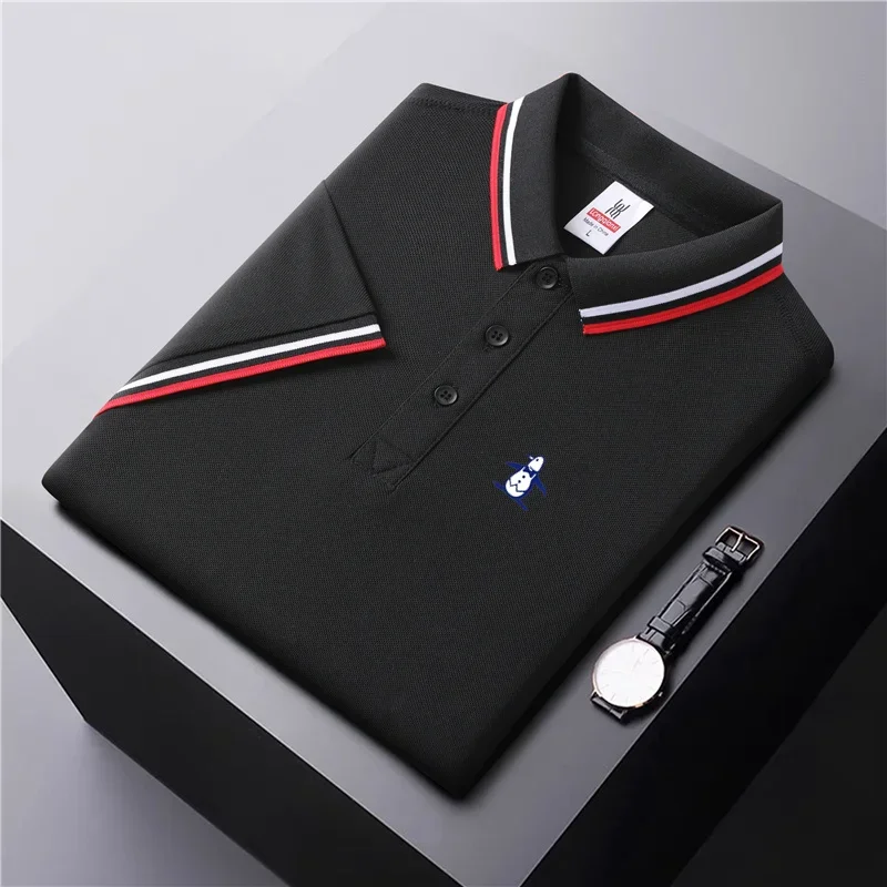 Męskie koszulki polo do golfa 2024 nowe letnie topy z krótkim rękawem Streetwear szybkoschnąca codzienna odzież golfowa oddychająca odzież sportowa