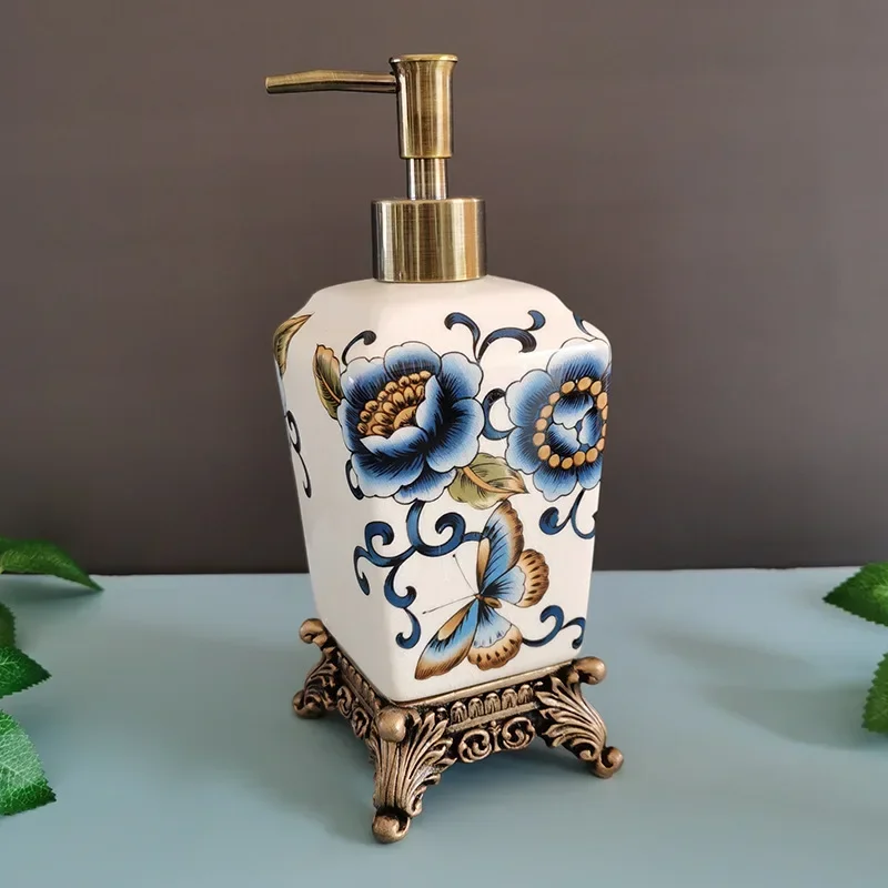Creative European style ceramic hand sanitizer bottle Shampoo Bathroom Shower Gel Soap Dispenser Bathroom Accessories