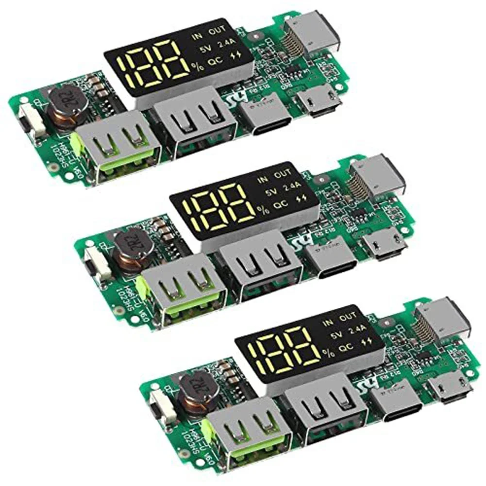 

Charging Circuit Color Green Lithium Battery Charger Short Circuit Protection 5V 2.4A Output Constant Current Output