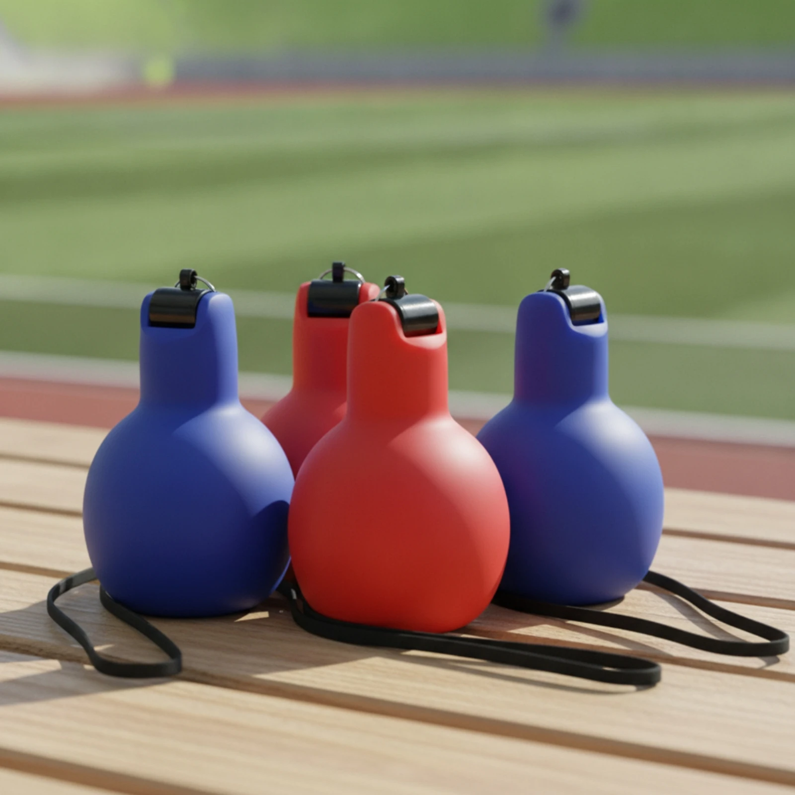 4 Pieces Press Whistle with Lanyard Soft Press Whistle Loud Compact for Coaches, Sports Training, Gym Class