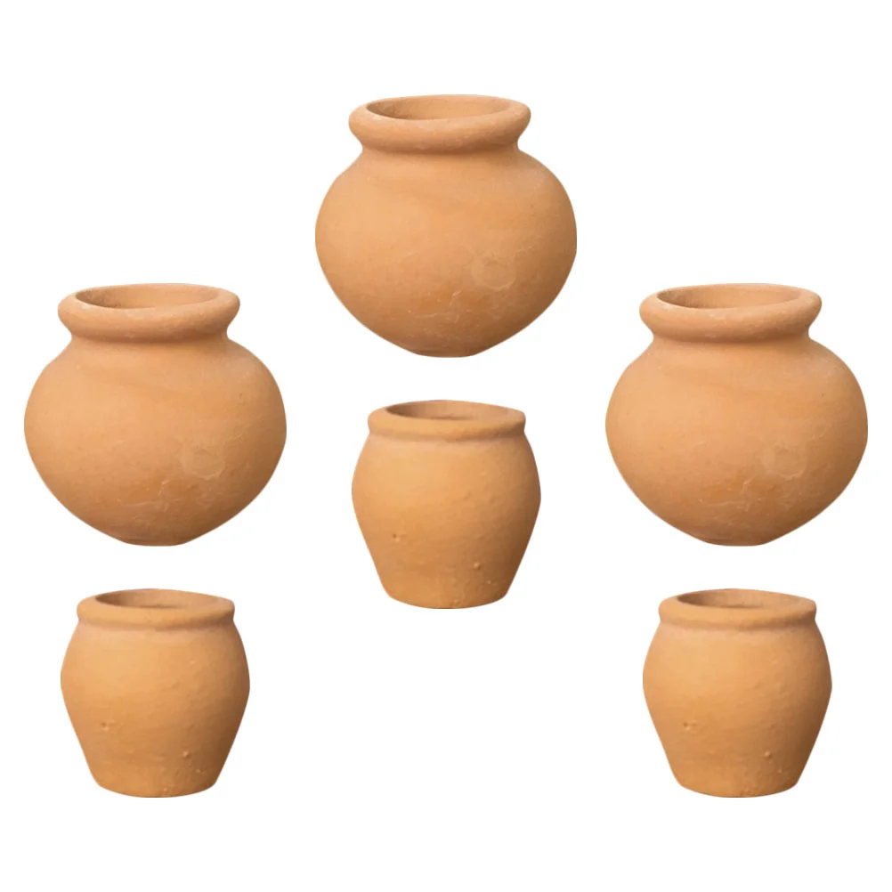 

6 Pcs Succulent Flower Pot Terracotta Pan Small Pots Miniature Ferns for Plants Outdoor