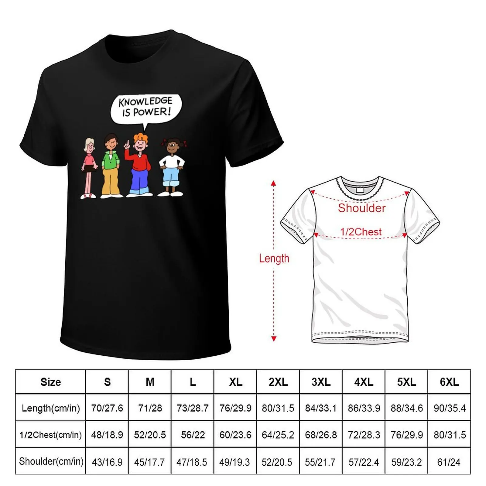 School House Rocks: Knowledge is Power! T-Shirt Summer Holiday Casual Tee