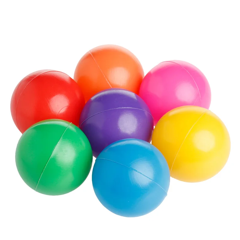 Nuevo 1 unidad 7cm, pelota plástico y colorida para nadar, juguete seguro para bebés y niños