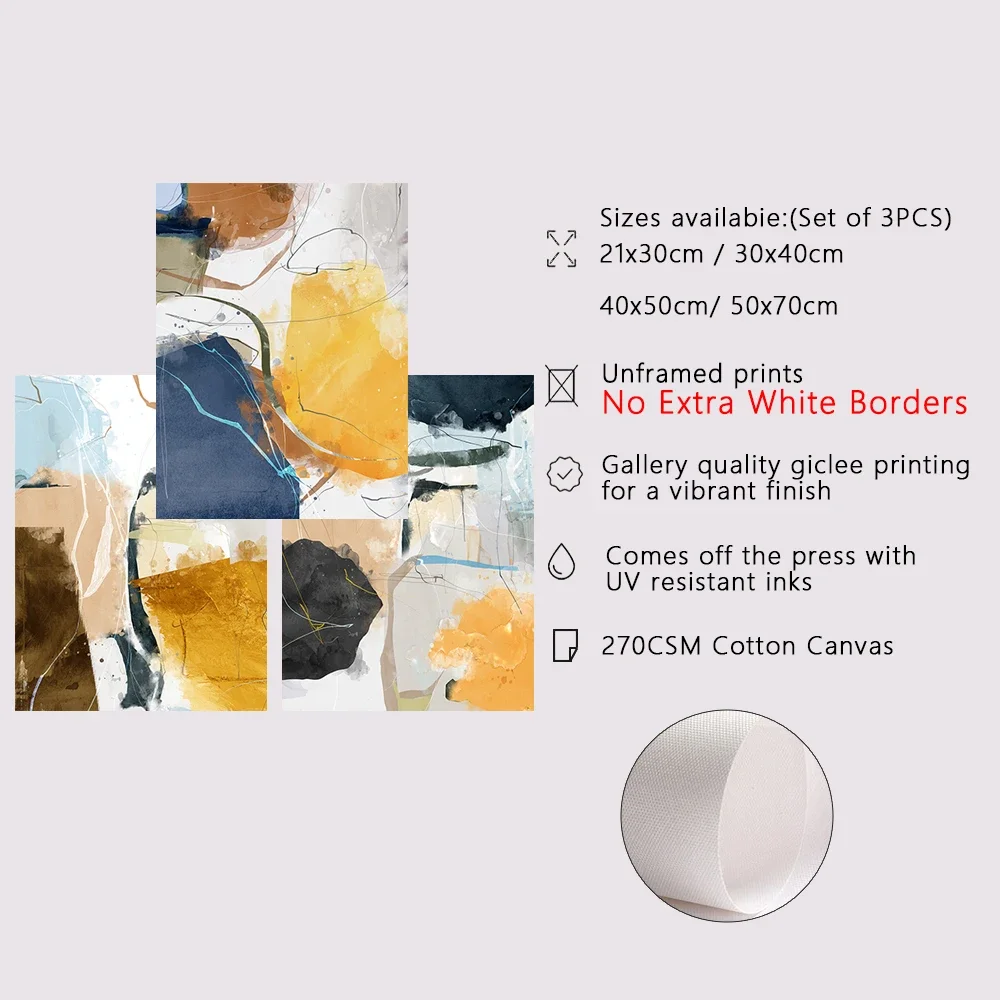 فرملس المائية هندسية قماش اللوحة الشمال مجردة صور فنية للجدران لغرفة المعيشة ديكور المنزل غير المؤطرة