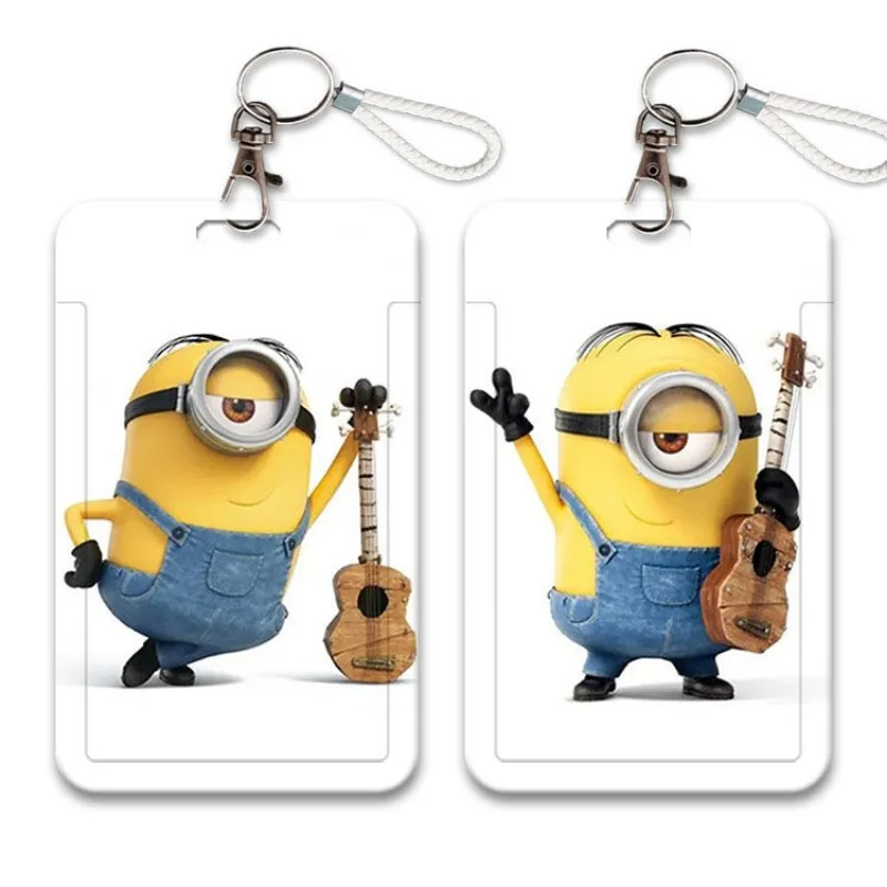 Despicable Me Minions Cartoon Cute Student Meal Card School Card Access Control Card Protection Bag Kawaii Storage Bag Wholesale