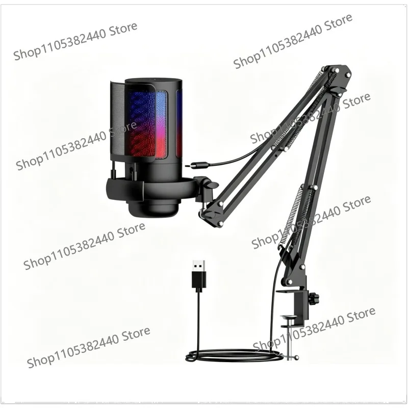 Suitable for ME6S game microphone USB microphone RGB live condenser  singing microphone