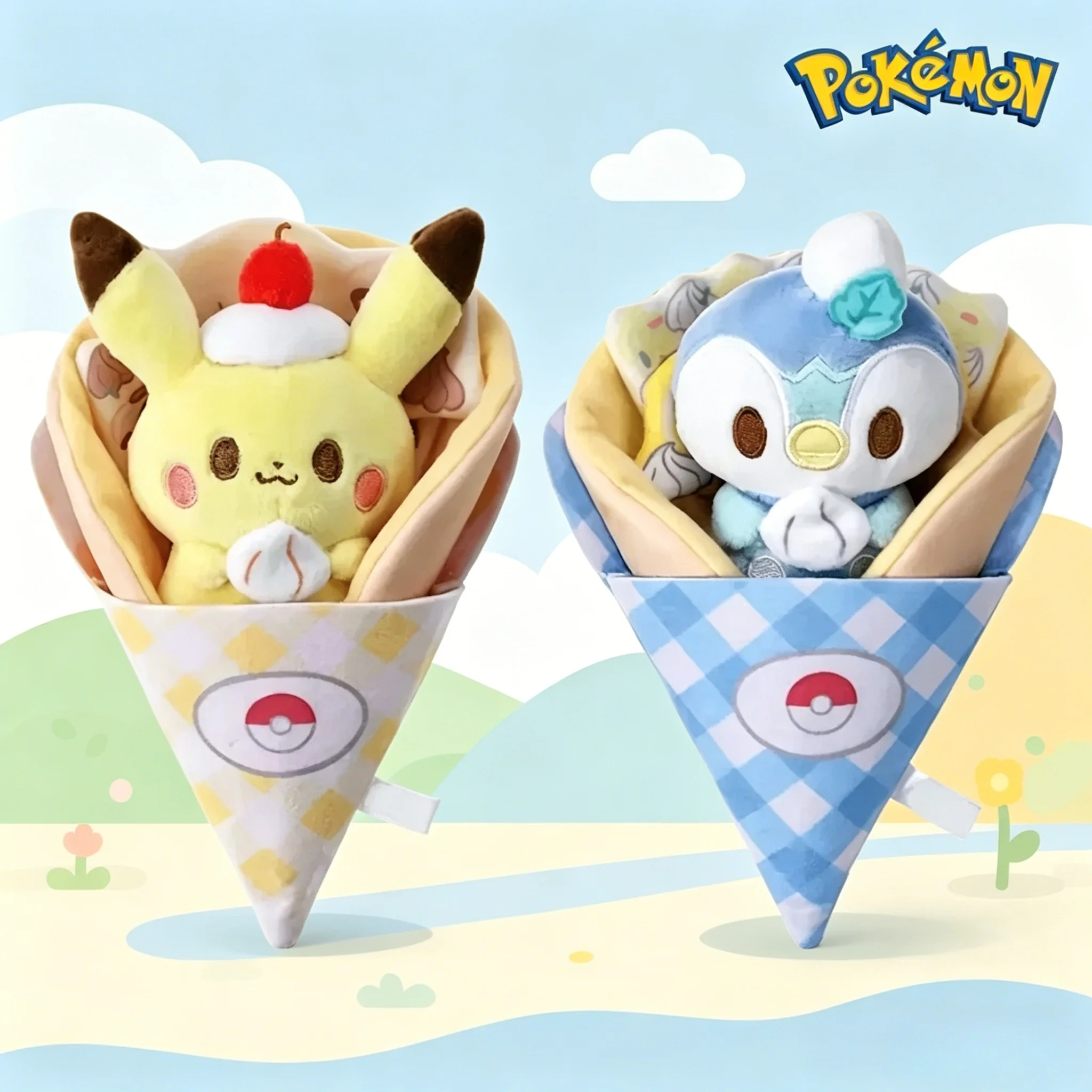 

Cartoon Pikachu Plush Dolls Toys Piplup Anime Figure Stuffed Plush Toys Adorable Ornament Dolls For Cute Kids' Holiday Presents
