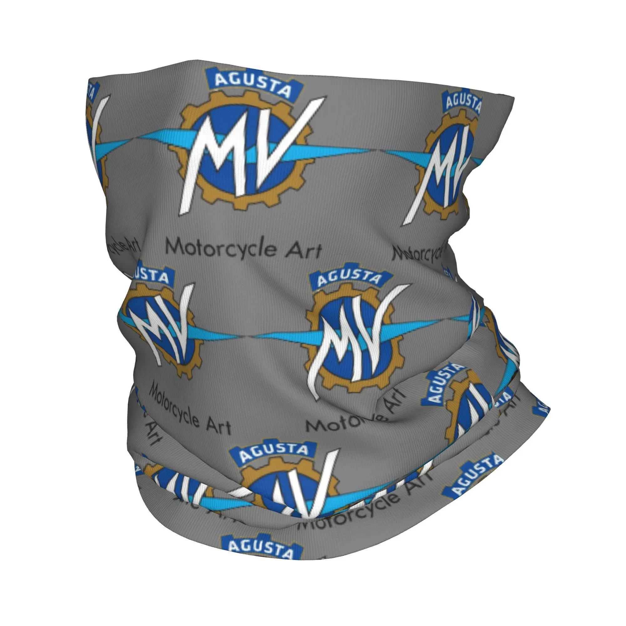 Custom MV Agustas Motorcycle Art Bandana Neck Gaiter for Ski Cycling Men Women Wrap Scarf  Balaclava Warmer