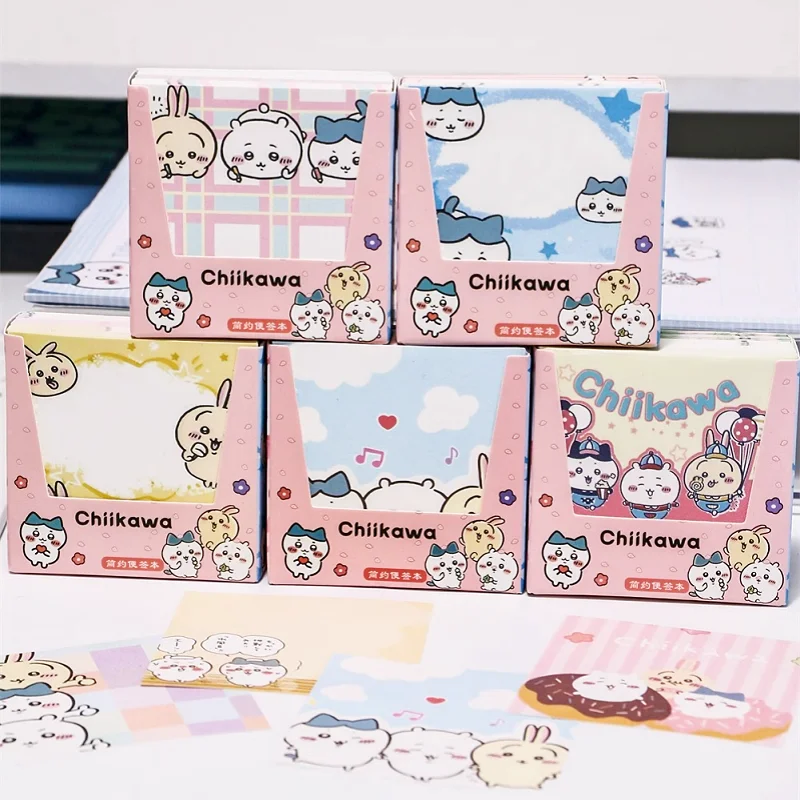 200 feuilles de notes autocollantes Chiikawa Kawaii - Blocs-notes mignons de dessins animés, parfaits pour les étudiants, les enseignants, les employés de bureau, les amateurs de planificateurs