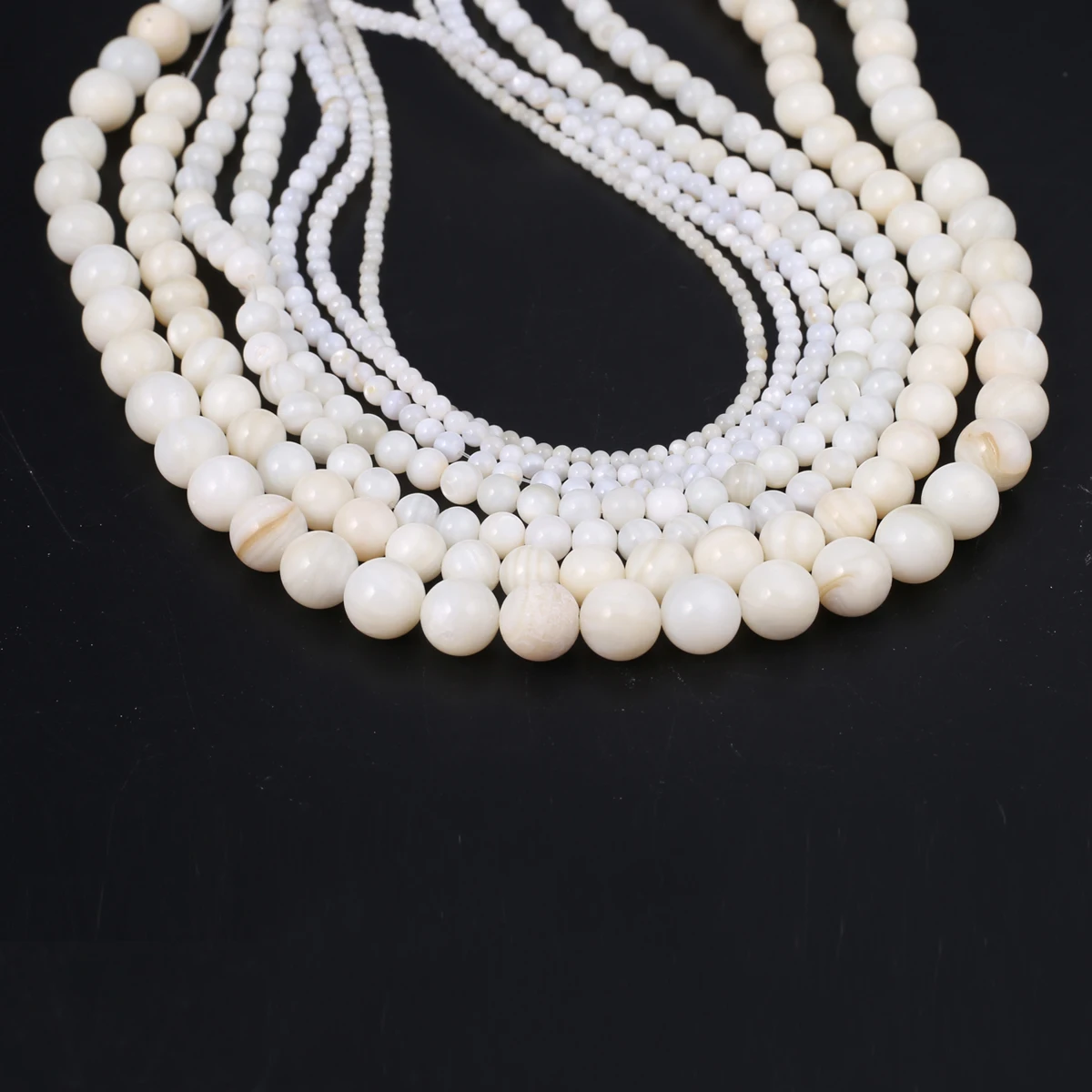 Natural shell beads Round shape Mother of pearl loose isolation bead for Jewelry Making DIY for bracelet necklace Accessories