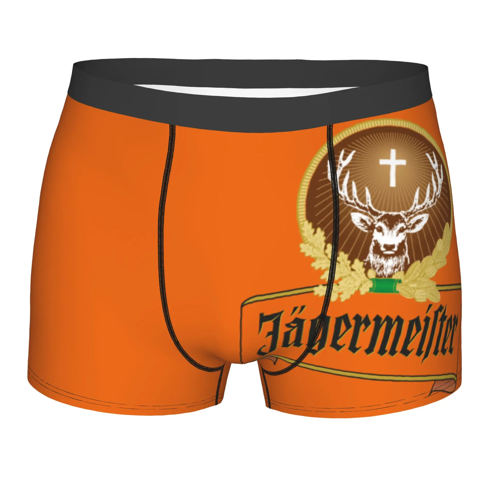 

Customized Jagermeister Logo Boxer Shorts For Homme 3D Printed Underwear Panties Briefs Soft Underpants