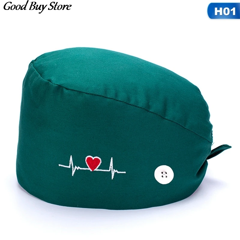 Health Services Working Hat Breathable Cotton Doctor Nurse Head Turban Wrap Nursing Headband Bouffant Hat Pet Shop Headwear