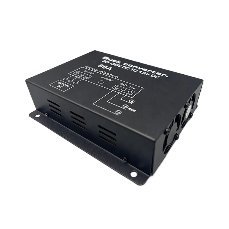 고품질 80A 24V DC-12V DC 자동 변환기, 신형 차량용 스텝다운 전원 변압기