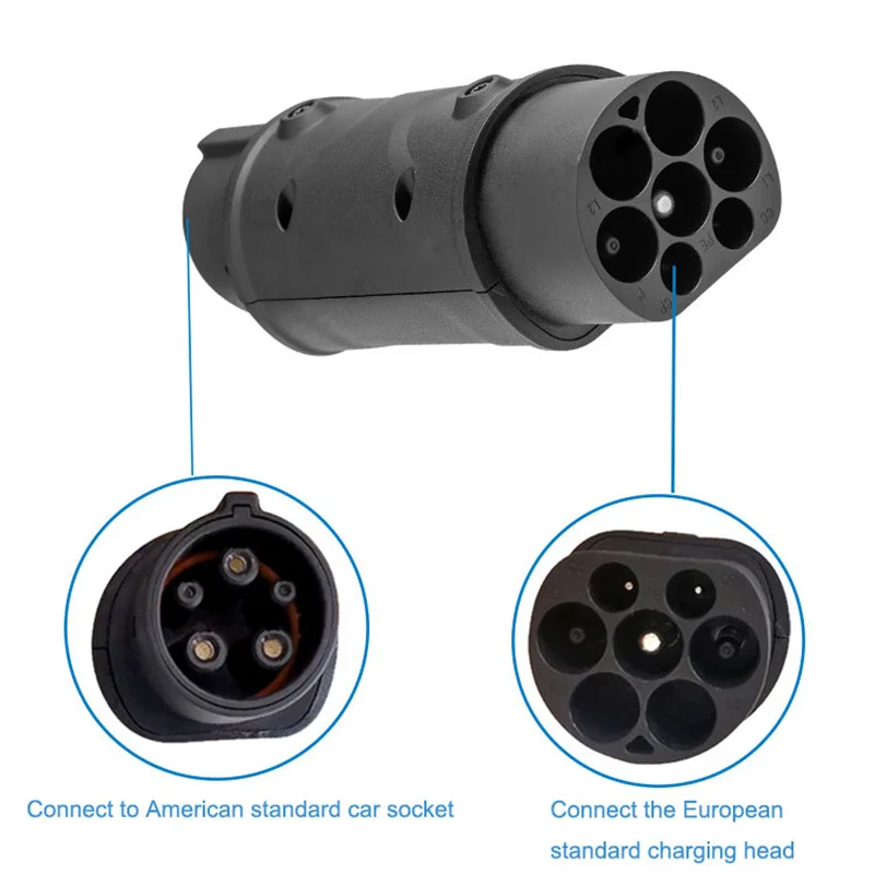 

Adapter Barrel IEC 62196 Type 2 to J1772 Type 1 Vehicle Side Electric Cars Charging 32A EV Charger Connector Charing Station