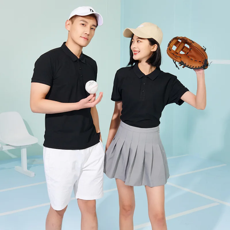 SummerpoloShirtT-shirt a maniche corte per uomo Scuola Azienda Uniforme da lavoro Pubblicità Camicia culturale Uniforme di gruppo Turn-down Coll