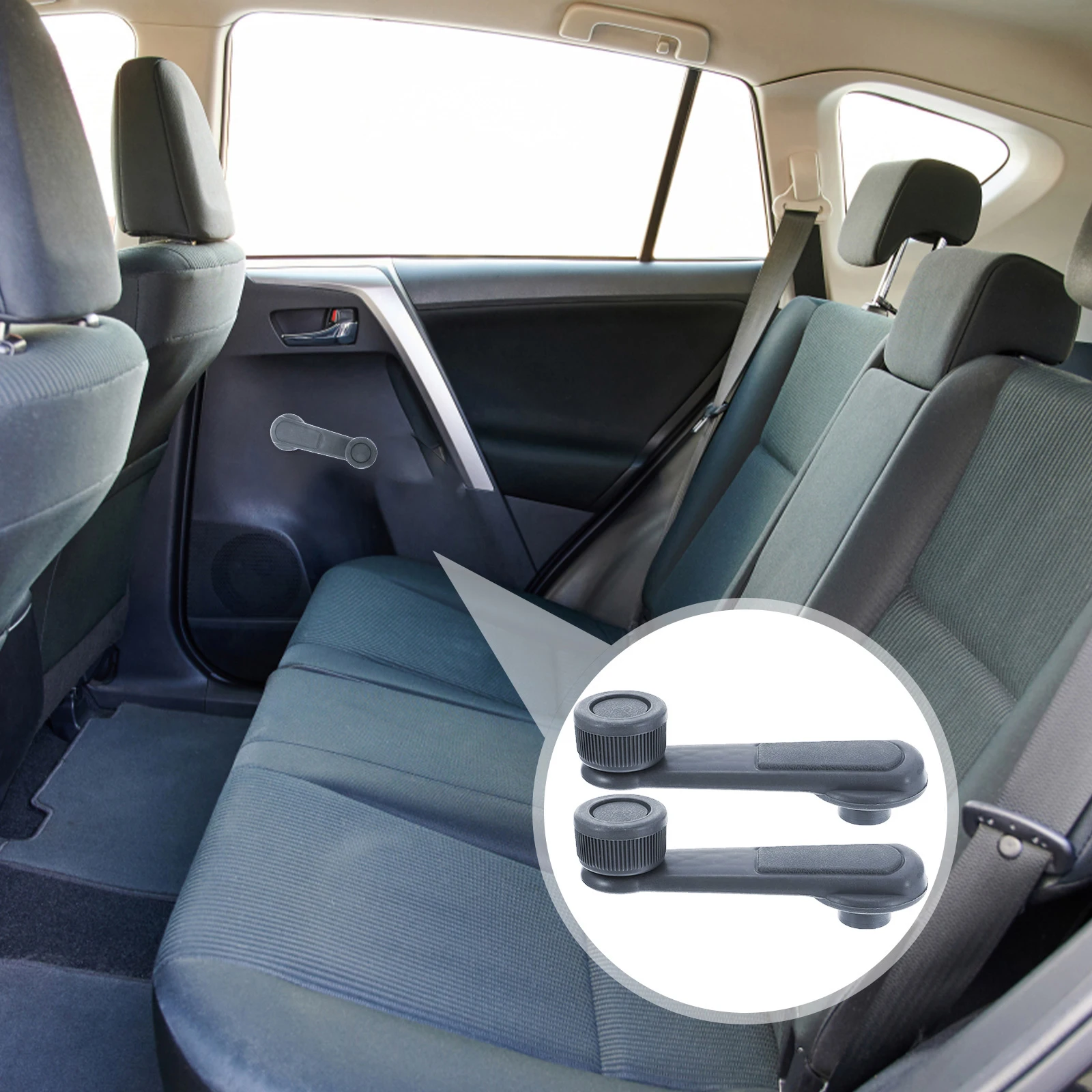 

4 pcs Car Crank Handles Auto Interior Replacement Plastic Window Crank Handle Abs Material Easy Operation Direct Fit For Manual