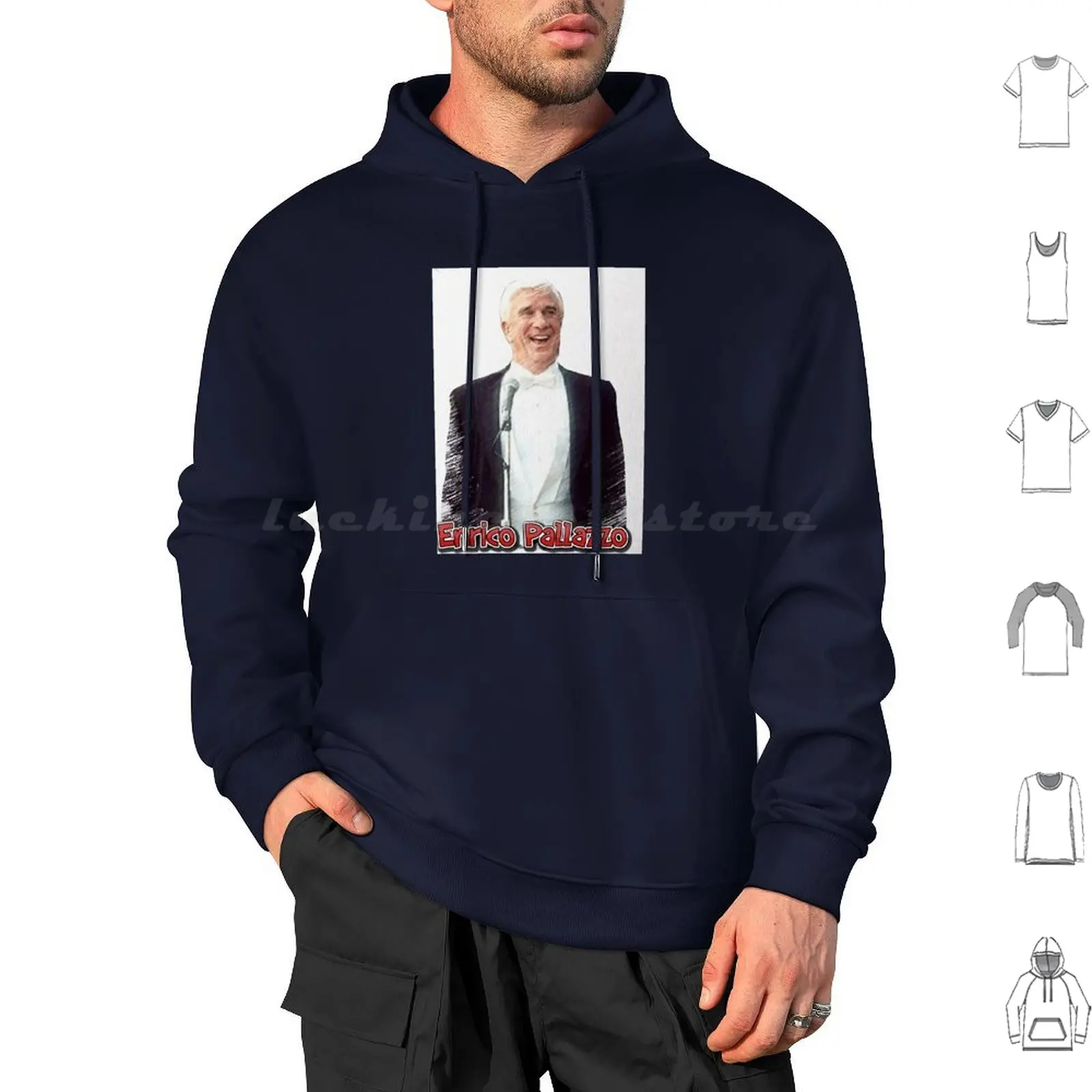 Sudadera con capucha de algodón de manga larga Lover Gift Enrico Pallazo Retro Wave, con diseño de avión de Leslie Nielsen