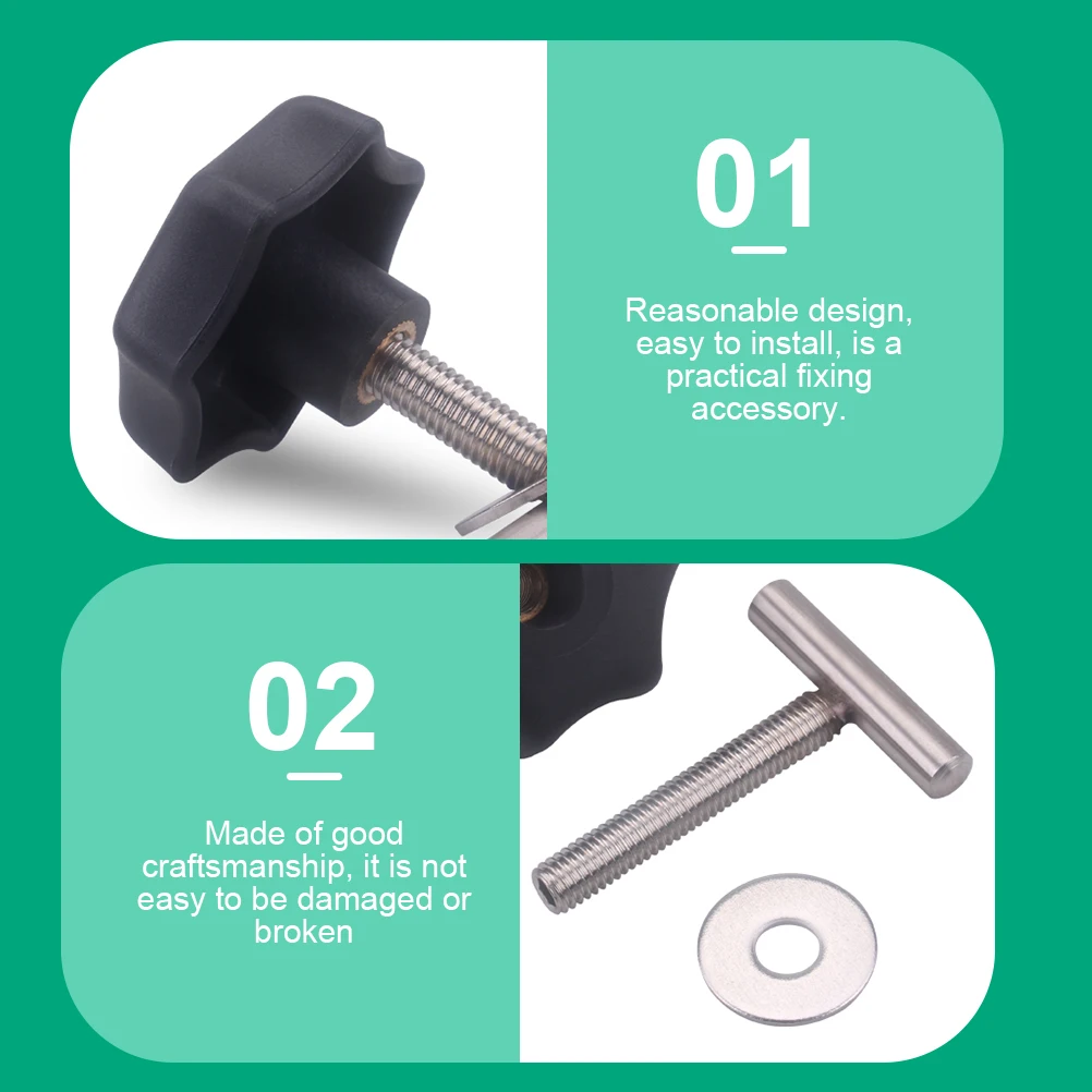 

Stainless Steel Screw 50MM T-Bolts Rail Washers Car Track Fixtures Easy Install Practical Accessory Optimized Components