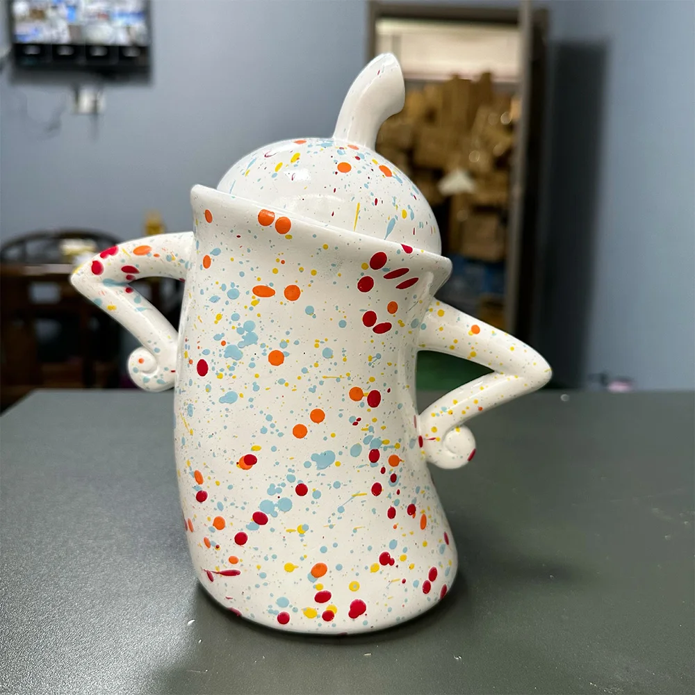 الإبداعية متشعب الخصر كوب أكواب الغذاء الجرار الرجعية كوب مرقط للمطبخ تخزين الجرار مع الأغطية القهوة الشاي السكر التوابل أدوات المطبخ