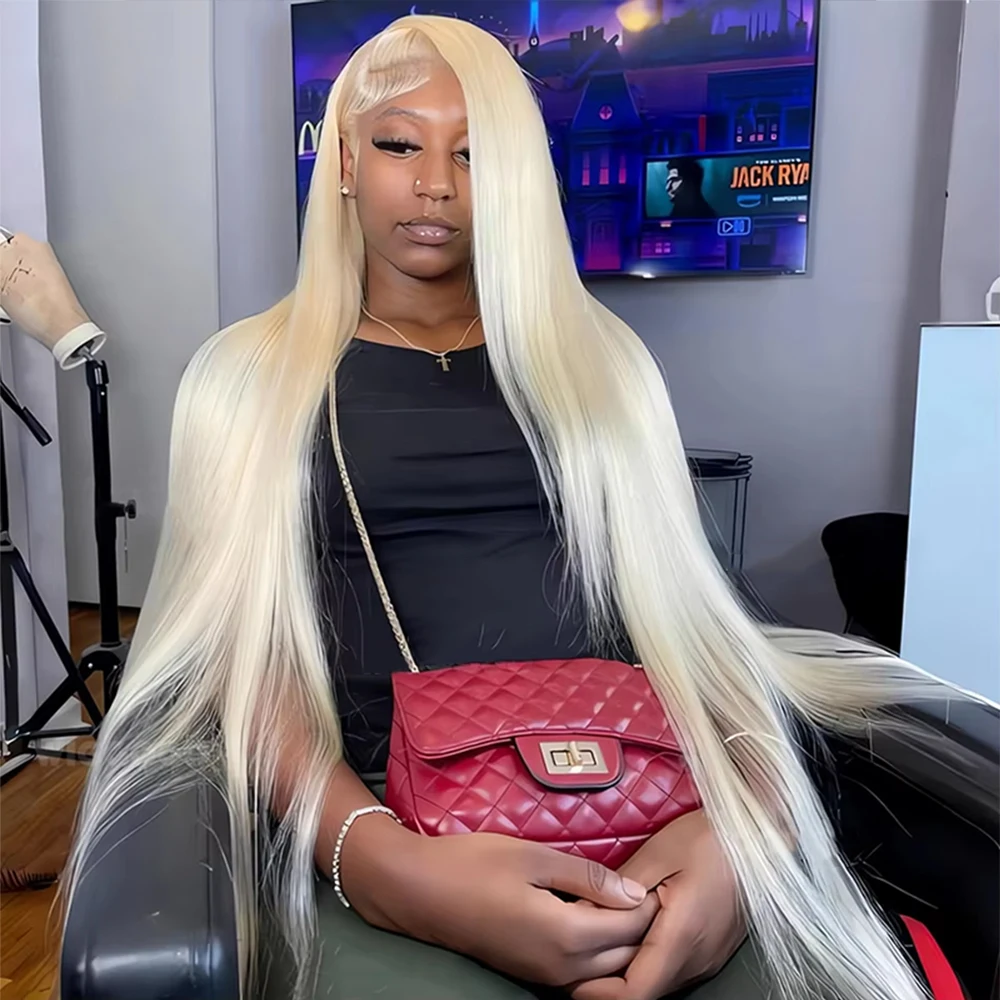

200% Raw Blonde 613 Hd Lace Frontal Human Hair Wig 13X6 30 40 Inch Brazilian Colored Straight Lace Front 100% Human Hair Wigs