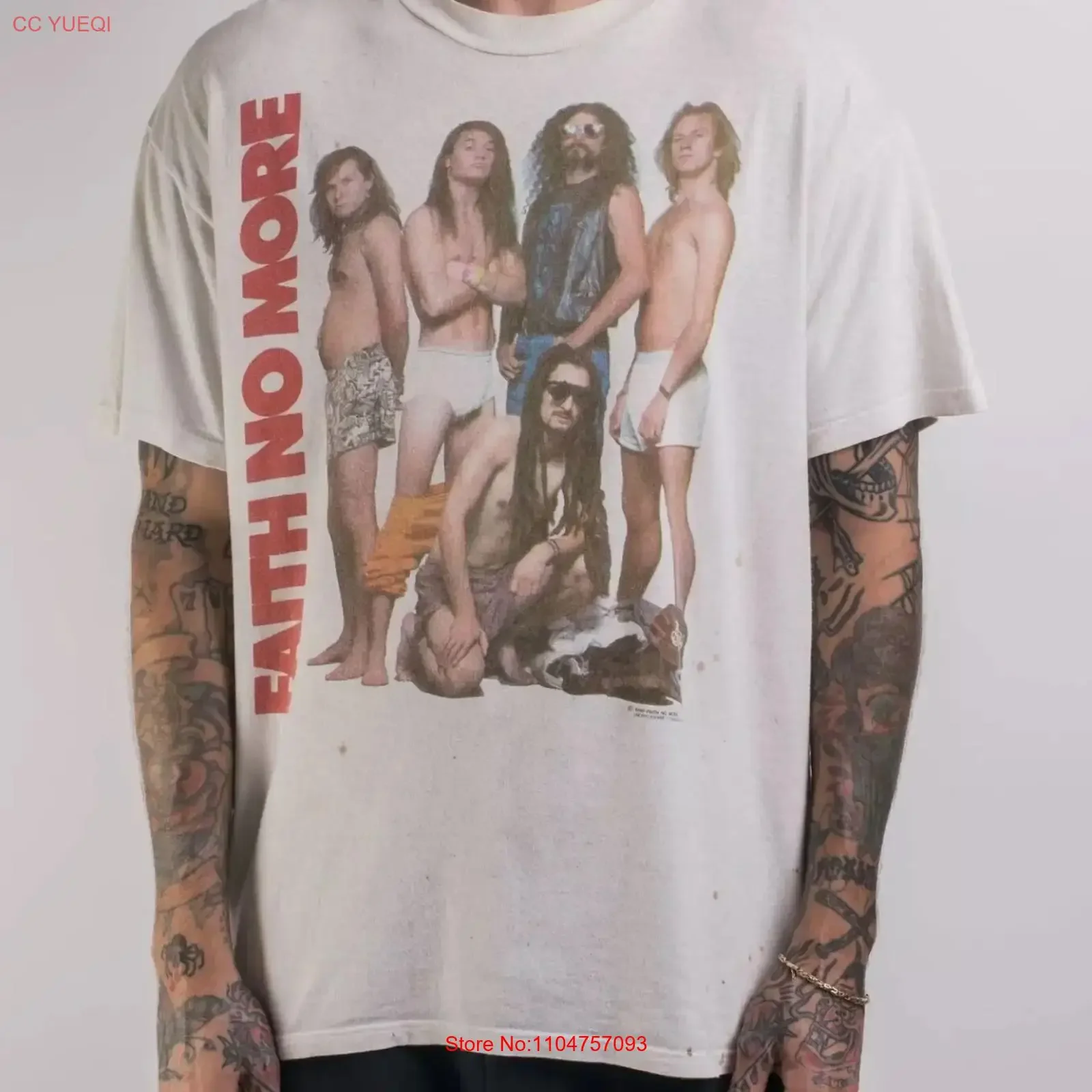 Faith No More You Fat Bastards T-shirt blanc en coton S 5XL vintage lavé confortable respirant polyvalent vêtements de créateur