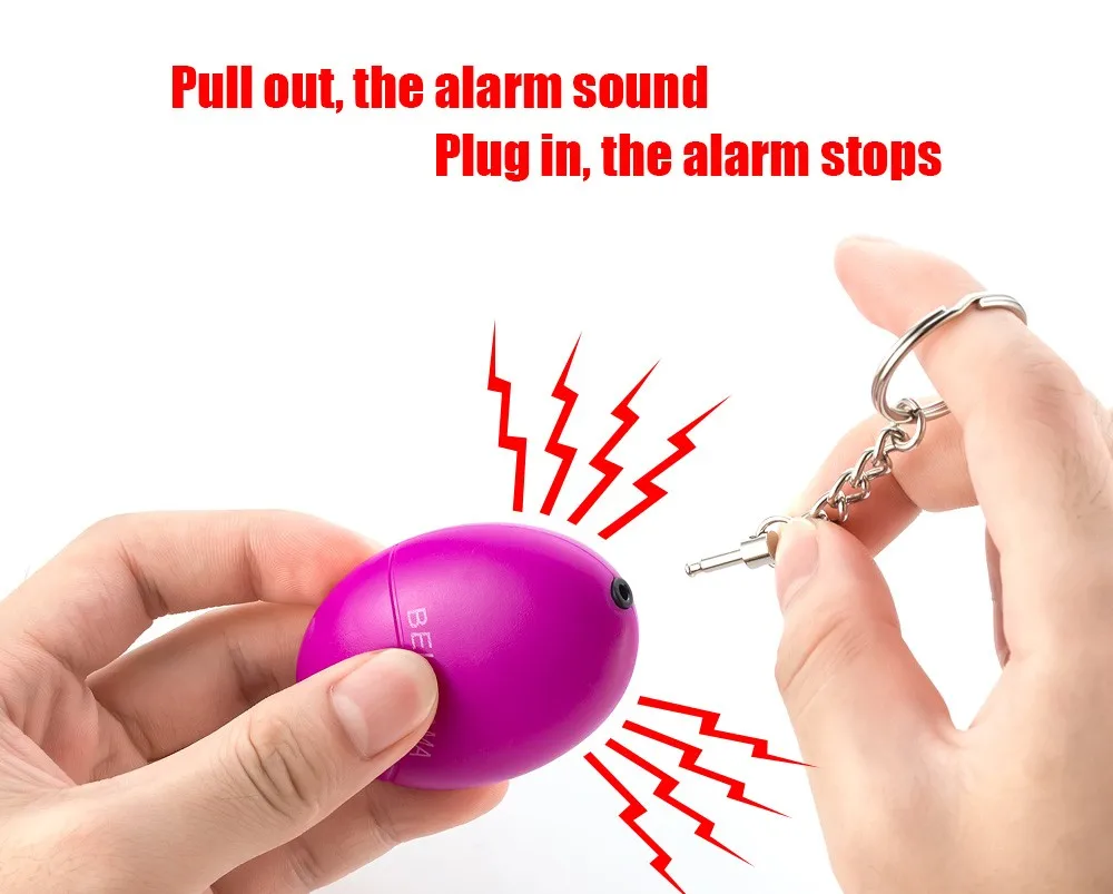 KERUI 5pcs Portable Emergency PersonalAlarms Female Self-Defense Security Alarm 120db Safety Key Chain for Elderly Woman Kids