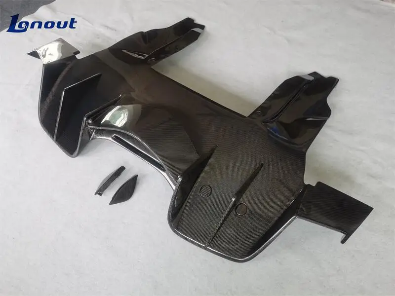 Suitable for McLaren 12C-MP4 650S Retrofit and Upgrade 675LT Style Real Carbon Fiber Rear Bumper Lip Rear Diffuser view 3