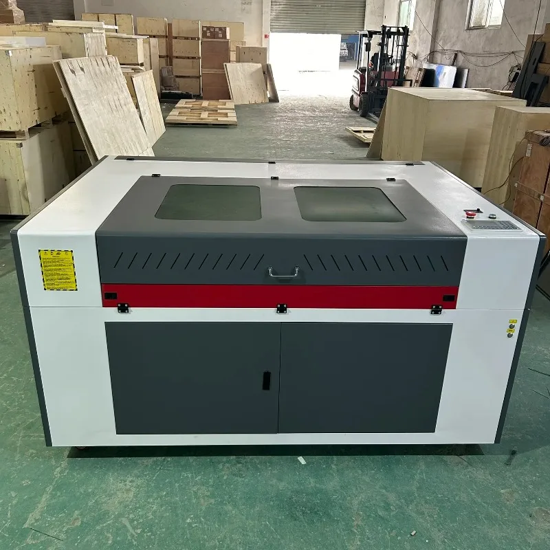 1610 co2 laser cutting machine  with X Y all 15mm rail  80W 100W 150W 300W laser tube with CW5200 water chiller