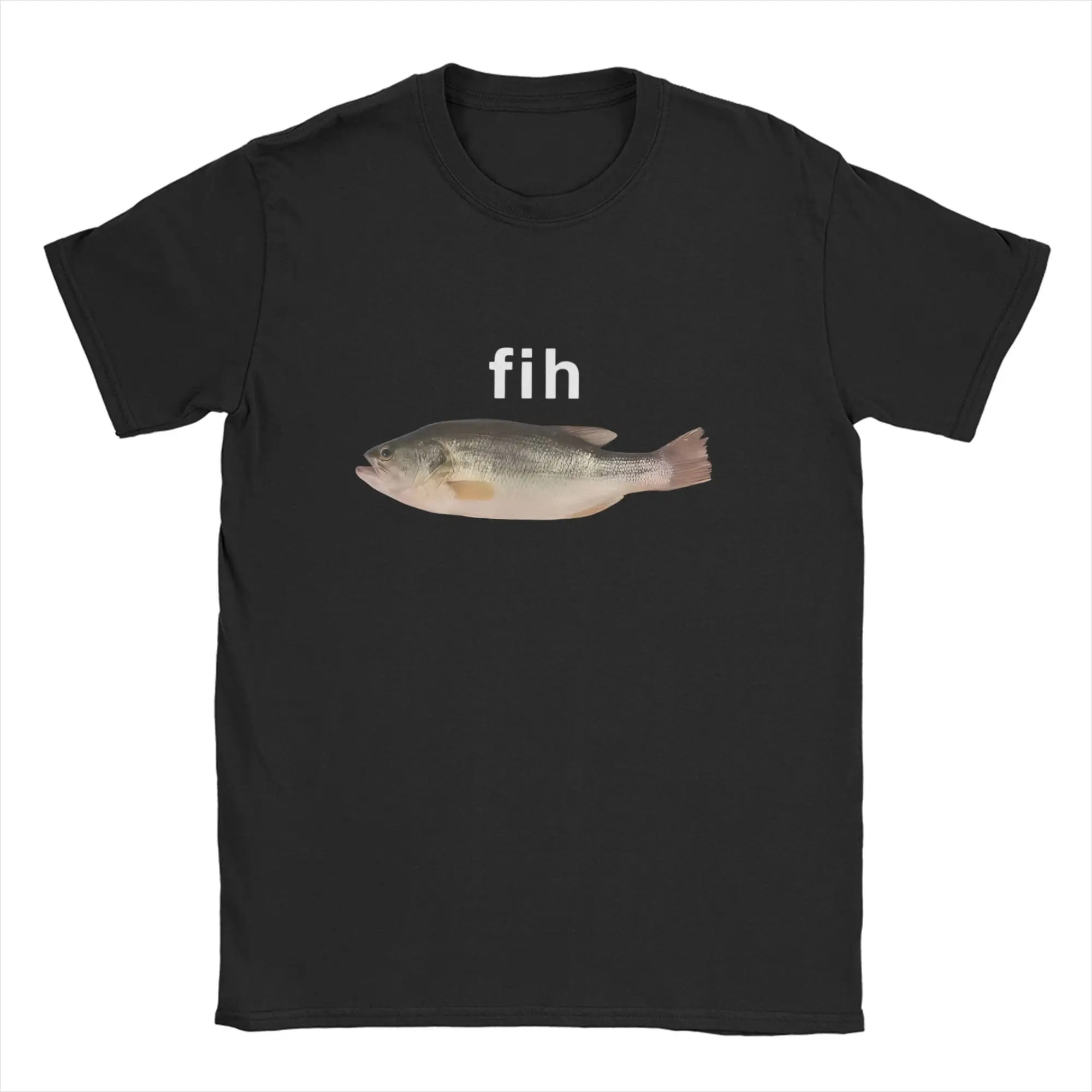 

Забавная футболка Fih Fish Meme, летние футболки для мужчин, повседневная футболка в стиле Харадзюку с коротким рукавом Y2K, забавная одежда
