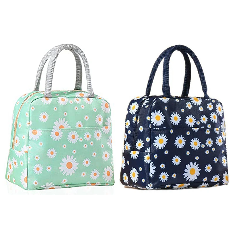 Fresh Daisy Portable Lunch Bag, Multi-Function Insulation Bag, Outdoor Cold Storage Ice Pack, Lunch Bag