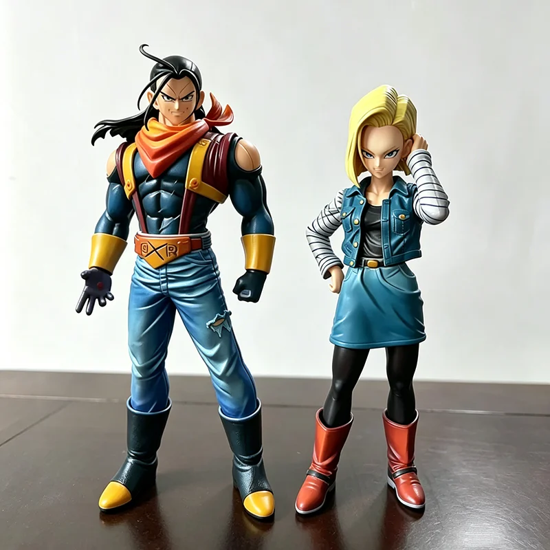 Figura de Anime Dragon Ball Z, Androide 18/Androide 17, Figura de Acción de PVC, Colección de Modelos de Juguetes, Regalo