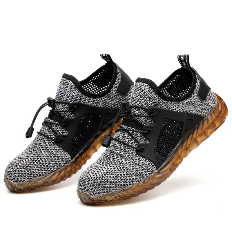 Work Sneakers Steel Toe Shoes Men Safety Shoes Puncture-Proof Work Shoes Anti-smash Boots Indestructible Footwear Security