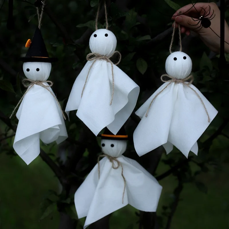 

3Pcs/Set Halloween Ghost Hanging Decoration Witch Hat Ghost Hanging Decoration Hanging Party Supplies Hanging Decoration