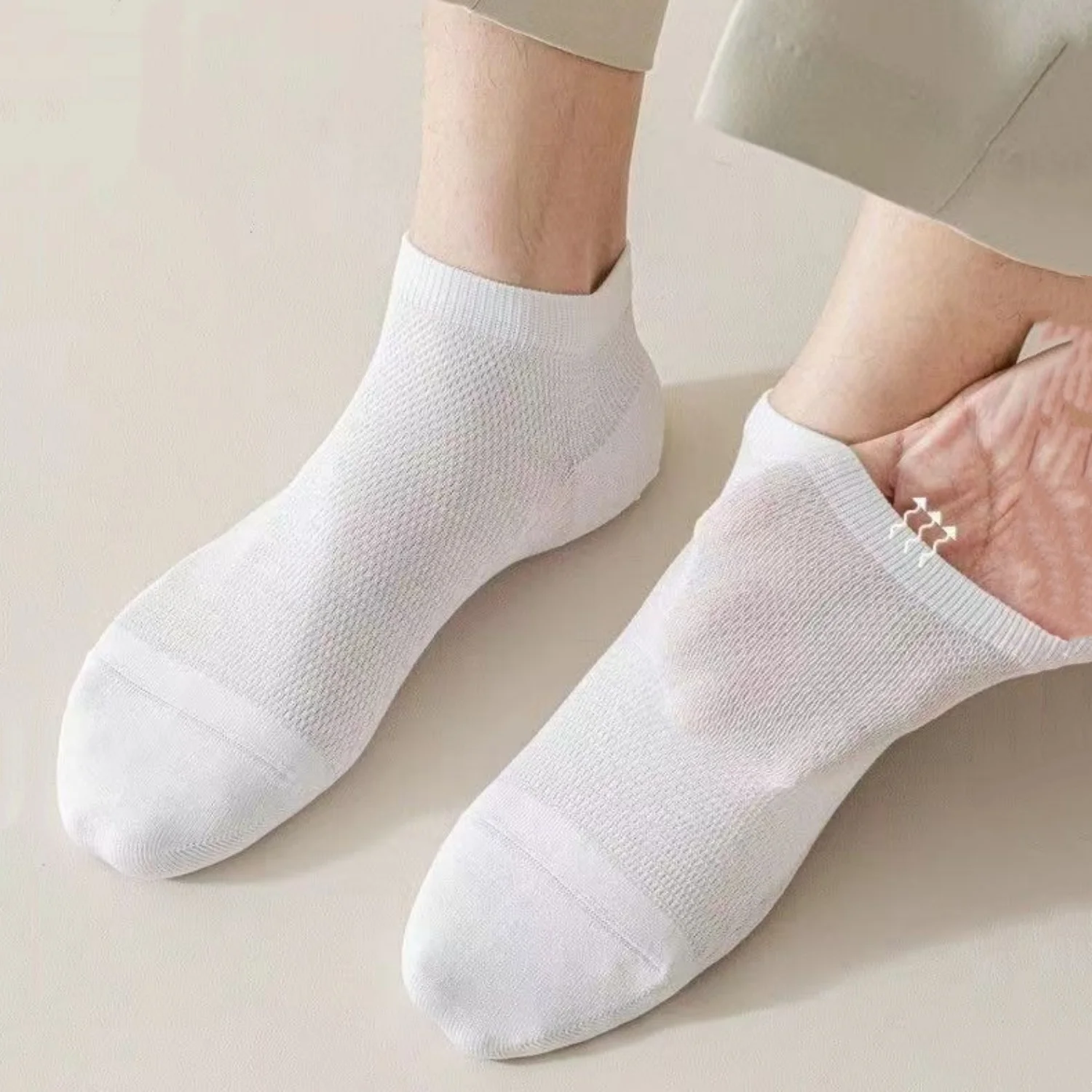 30/40 pairs of sweat absorbing and breathable men's ultra-thin summer shallow mouth boat socks for spring and summer.