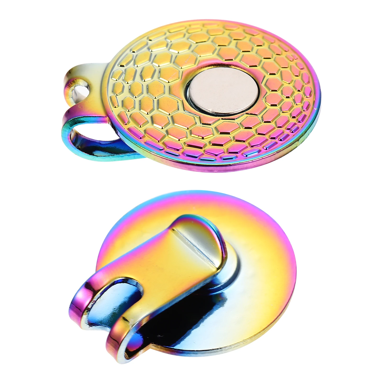 

2Pcs Zinc Alloy Golf Hat Clip Durable Portable Golfing Ball Marker Clamp Wear Resistant Training Tool Golfs Accessory