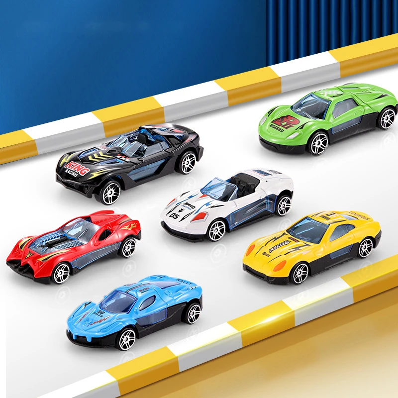 6Pcs Fun Alloy Car Inertia Skidding Car Simulation Model Children's Toy Car Set Car Racing Car Matching Festival Birthday Gifts