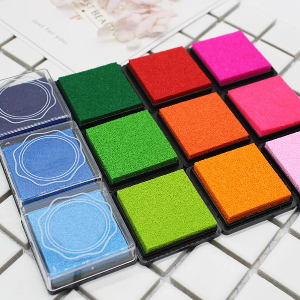 

Color Ink Pad for Kids Stamp Pads Stamps Pink Fingerprint Cute Child